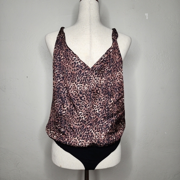 PAIGE Nadynne Animal Print Tank Bodysuit Size Small - Picture 3 of 13